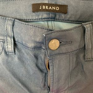 J Brand blue leather skinny jeans
